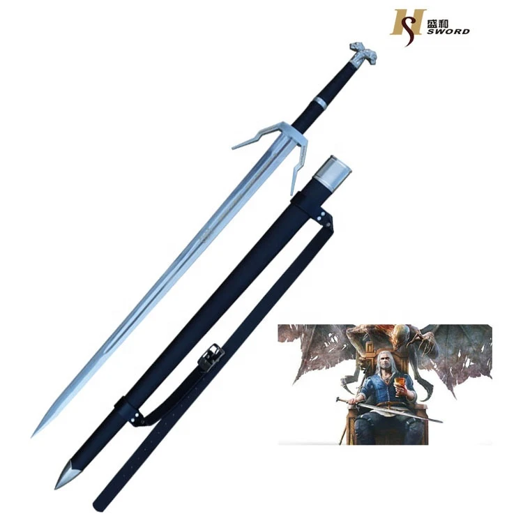 2020 New Version The Witcher 3 Wild Hunter Geralt of Rivia Stainless Steel Sword Katana