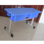 2020 popular sell china made kindergarten primary school double seats plastic student desk
