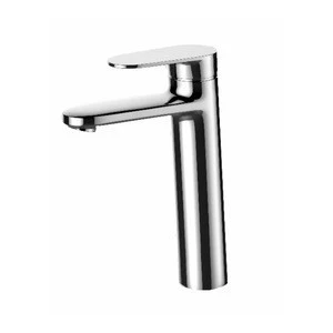 2020 Single Handle Brass Bathroom Basin Faucet silvery Basin Heighten Faucet