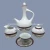 Import 2021 Hot Design 17 Pieces Ceramic Fine Porcelain Ethiopian Coffee Cup Set Saba Ethiopian Coffee Rekebot Cup Set from China