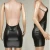 Import 2021 Hot Sale Women Sleeveless Bodycon Party Sexy Mini Leather Dress Summer Backless Night Club Wear Black Package Hip Dress from China