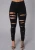 Import 2021 New Arrivals Fashion Personality Women Jeans Comfortable Stretch Pants Female Elastic Ripped Trousers from China