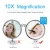 Import 2021 Top Seller Girls 10X LED Illuminated Makeup Hanging Vanity Mirror with Lights Travel Magnifying Portable Led Makeup Mirror from China
