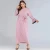 Import 2021Autumn New Muslim Big Size Womens Solid-Colored Round Collar Long Collection Waist Stitching Hollow Dress from China