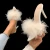 Import 2024 new summer large size solid color pointy hairy heels from China