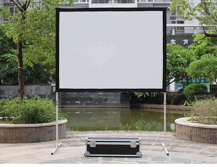 220&quot; rear and front fast fold projection screen with draps outdoor projector screen