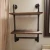 Import 24&quot;Industrial Pipe Bathroom Wall Mounted Shelves with Towel Holder  Rustic Pipe Shelving Wood Shelf with Towel Bar from China