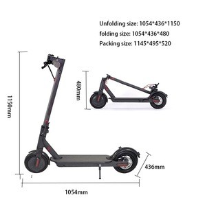250W 36V 4Ah-7.8Ah electric kick scooter foot scooter with lithium battery