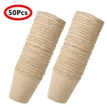 25/50PCS Eco-Friendly Biodegradable Plant Seedling Starters Trays CupsHerb Seed Nursery Pots Planting Tools for Garden Flowers