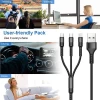 3 in 1 Micro USB Charging Cable Fast Electrical Type C Power Charger Cable Cell Phone Charger Cord