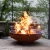 Import 36 inch Garden Metal Sphere Fire bowl Steel Fire Pit Bowl from China