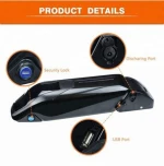 36v giant electric bicycle battery with lock 36V 10AH 15ah LiFePO4 electric bicycle wheel hub rechargeable battery