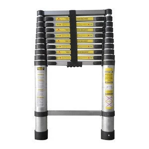 3.8 3.2m China high quality  EN131 aluminium telescopic ladders  with safety lock