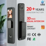 3D Security Face Recognition Electronic Magnetic Electric Fingerprint Key Wifi Tuya Digital Door Smart Lock