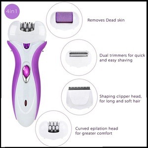 4 in 1 Lady shaver with women Epilator,callus remover,hair clipper
