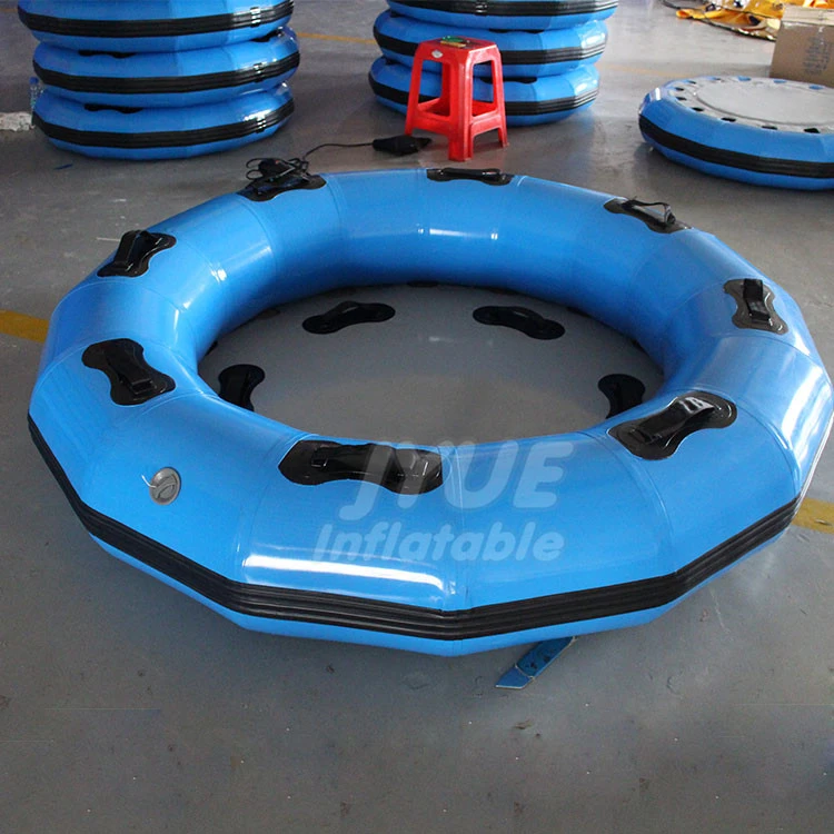 4 Person Pure PVC Family Round Raft Tube Inflatable Water Park Raft For Fiberglass Pool Slide