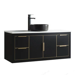 48inch Home center black  hotel bathroom sink and cabinet combo