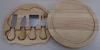 4pcs Cheese knife set with wooden cutting board