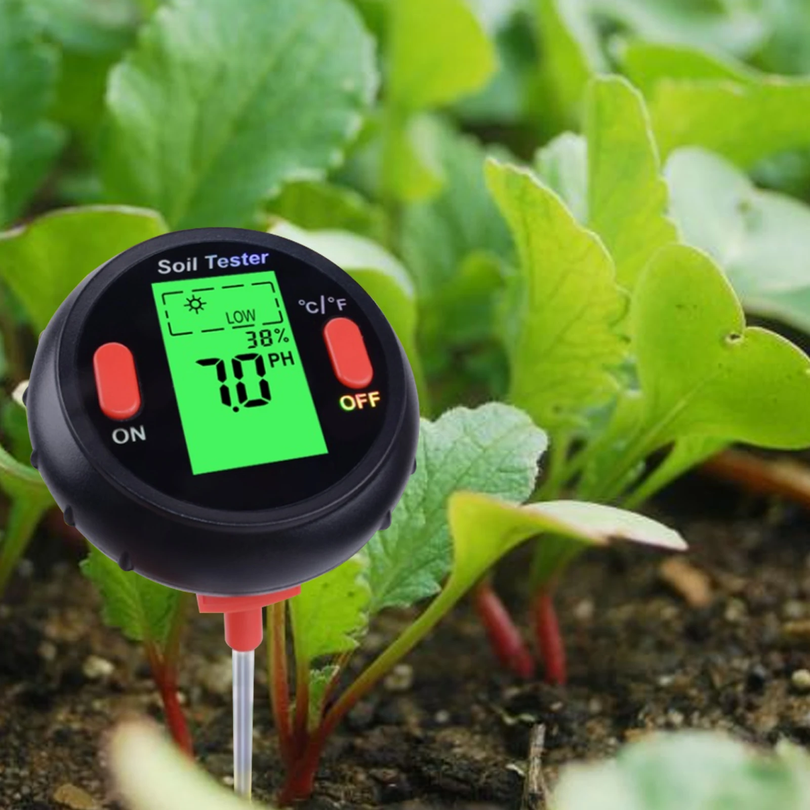 5-in-1 Digital Soil pH Moisture Temperature Humidity Measure Tester Flower Grass Vegetable Growing (OEM Packaging Available)