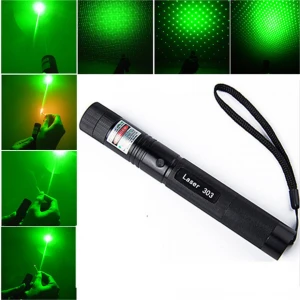 532NM 650NM 405NM RED Blue Green Laser Pointer Adjustable SDlaser 303 Presenter Laser pen High Powered Focus Burning Green
