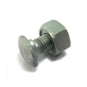 5/8&quot;-11X 2&quot; Galvanized Carbon Steel Hex Guardrail Splice Bolts high tensile steel bolt and nut