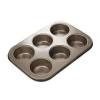 6 cavity non stick muffin baking pan cupcake pan FDA approved for oven baking