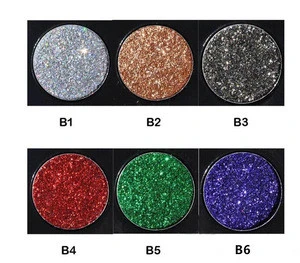 6 Color Glitter Injections Pressed Glitters Single Eyeshadow Diamond Rainbow Make Up Cosmetic Eye shadow Magnet Palette