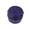 63mm Plastic Grinder with Starry Sky Pattern Manual Tobacco Crusher 4-layer Grind Tool Not Support Everyday