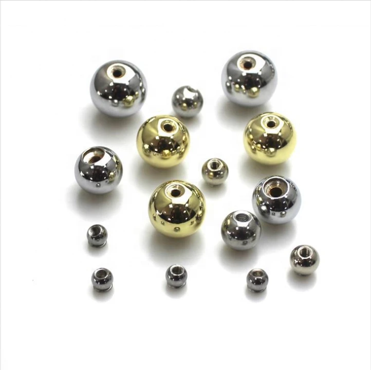 6mm 8mm 10mm Carbon Steel Ball With Through Hole Threaded Steel Balls Drilled Tapped Metal Balls