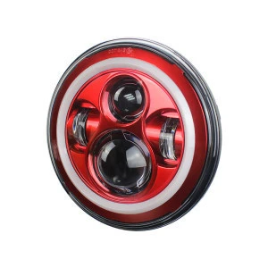 7&quot; inch Motorcycle Lighting System Led Headlight Red Projector LED Headlight For Motorcycles