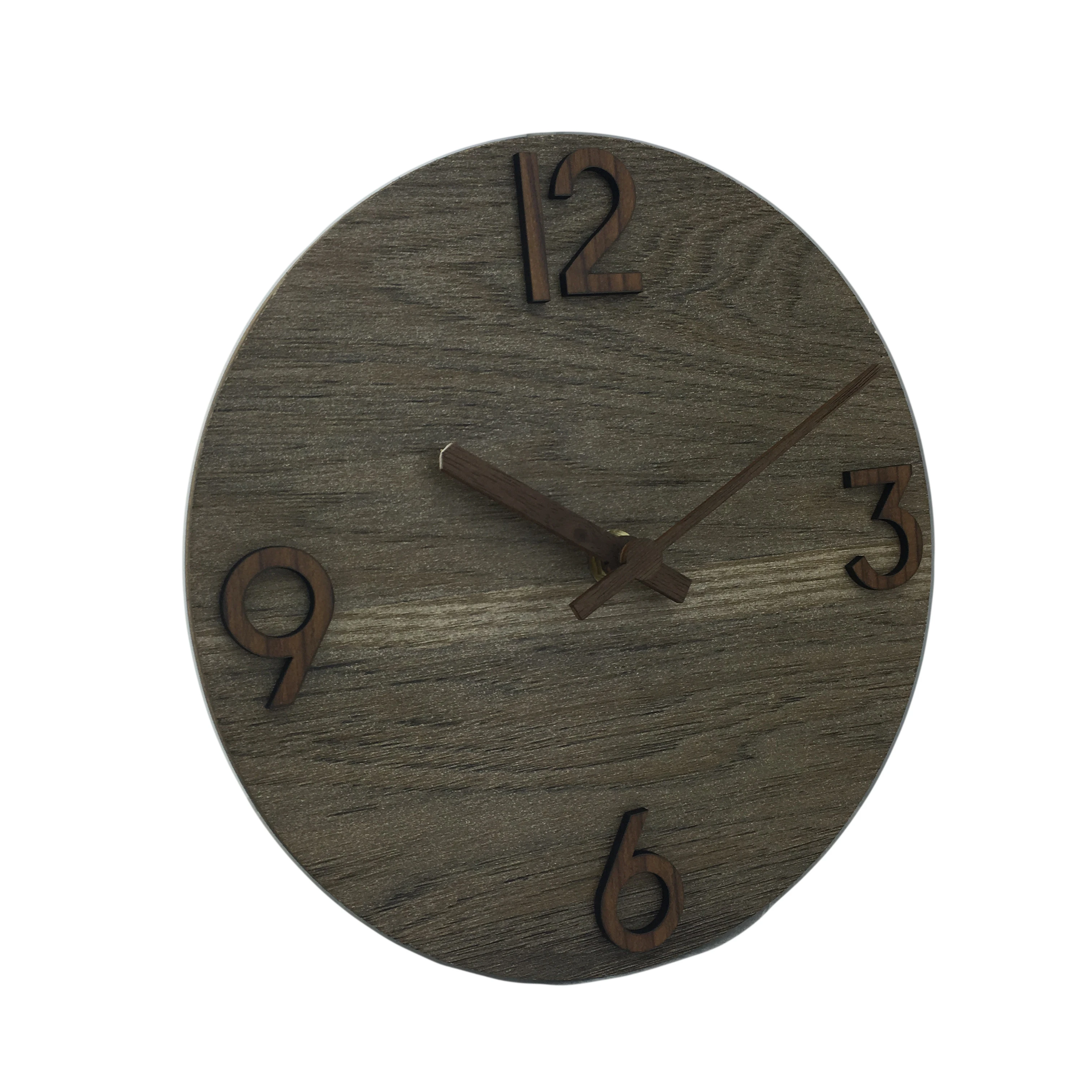 8 Inch 3D Nordic Modern Solid Maple Wood Wall Clock Relogio