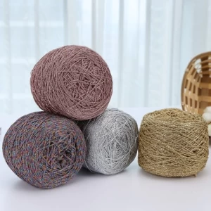 90g Metallic Color Silver Silk Crocheting Yarns Knitting Threads Needlework Crochet Yarn alize puffy cheap Macrame yarn Threads