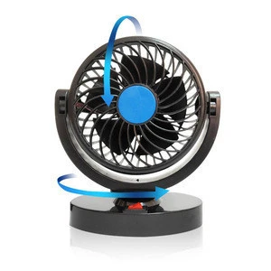 AC 360 rotating strong wind air cooling fan dc 12V vehicle car desktop fan