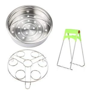Accessories for Instant  - Stackable Stainless Steel Food Steamer Insert Pans, Vegetable Steamer Basket JS-B002F