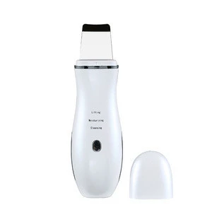 acne pore beauty and personal care equipment ultrasonic ion ems digital electric face cleaner skin scrubber