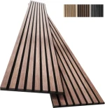Acoustic Wood Wall Panels Wood Slat Wall Panels for Interior Wall Decor Soundproof Wood Panels for Wall - Slat Wall Paneling Wood Paneling for Walls and Ceiling
