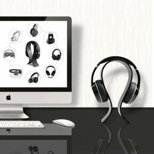 Acrylic Headphone Stand Headset Holder Desk Display Hanger Rack