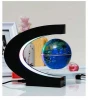 Acrylic magnetic levitation globe , creative birthday gift C-Shape LED World Map Floating Globe Tellurion Magnetic geography