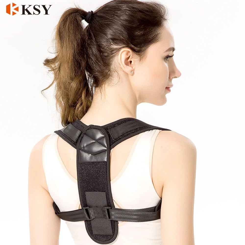 adjustable black shoulder back support poster corrector
