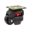 Adjustable industrial caster retractable machine leveling caster threaded stem mounted with nylon caster wheel