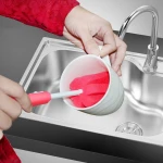 Adjustable Soft Sponge Bottle Cleaning Brush with Long Plastic Handle Cup Brush Scrubber Washing Brush for Glass Decanter Feed