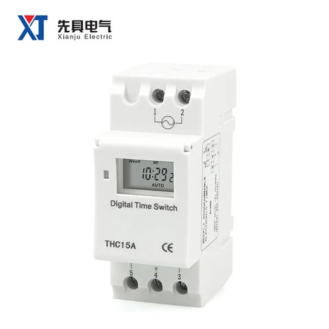 AHC-15 Multifunctional Programmable Weekly Timer Digital LCD Power Time Switch Factory Sale DIN-Rail Mounting High Quality