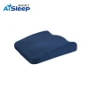 Aisleep 41x45cm  Blue Color Short People USB Heated Massage Memory Foam Seat Cushion