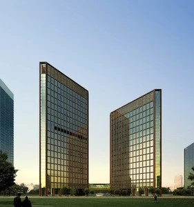 aluminum reflection glass unitized curtain wall system