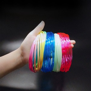 Amazon Hot Sale Plastic Rainbow Magic Flow Ring Toys Funny Bracelet Popular Toys
