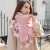 Import Amazon hot sale the rabbit fur ball cashmere scarf increase the shawl long Plaid scarf autumn and winter thicken Women&#x27;s scarf from China