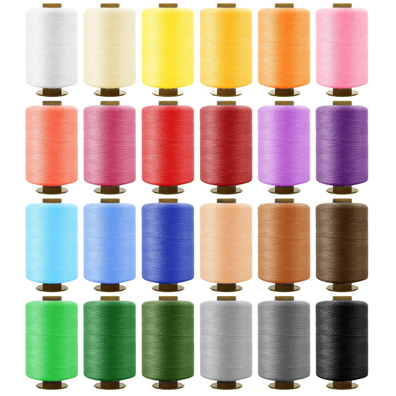 Buy Amazon Hot Sales 24 Colors Sewing Thread Sewing Kit For Spools 100% ...