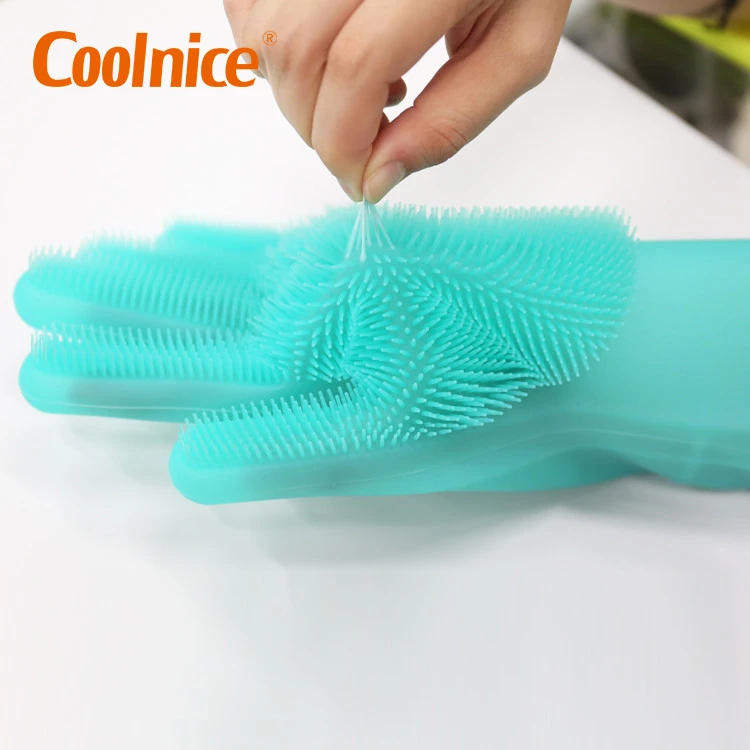 Amazon Hot Selling Food Grade Household Custom reusable cleaning silicone gloves for kitchen