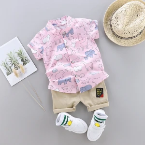 Animal Print Clothes For Toddler Baby Boy Shirt Suit Summer Hot New Children Clothing Set for Infant Suit for Kids Clothes