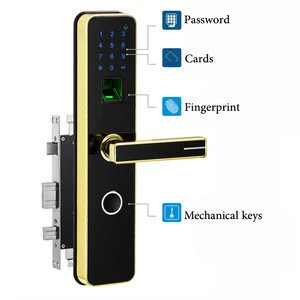 Apartment security doors key card fingerprint electronic digital smart door lock